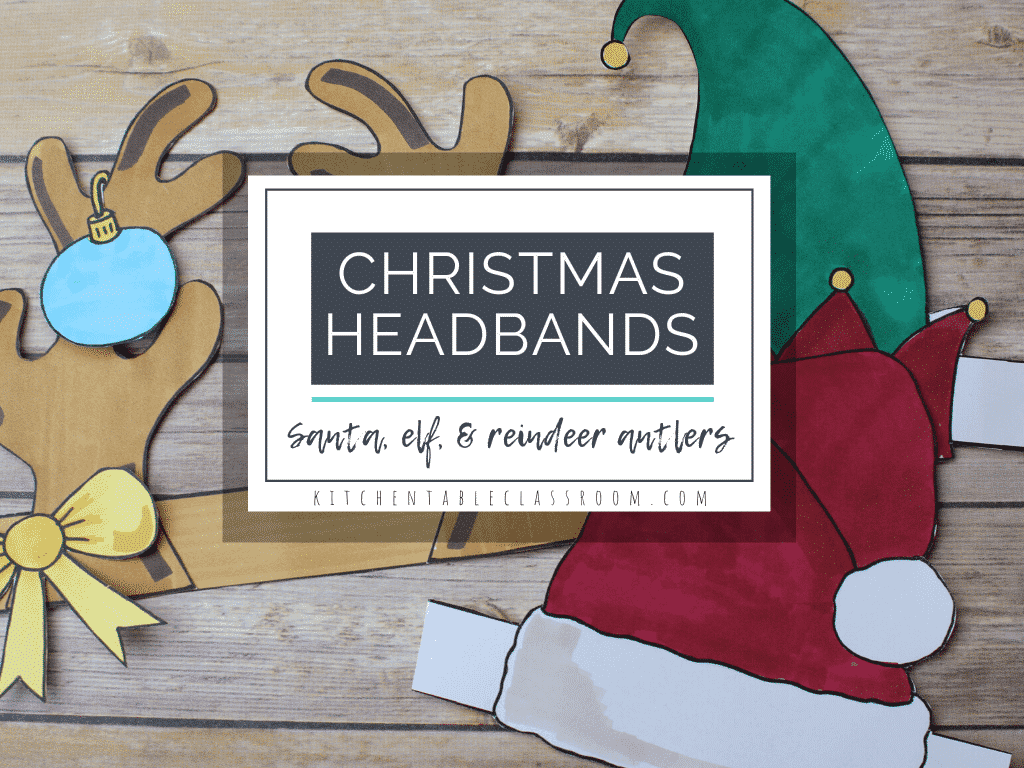 christmas hats to print and color - the kitchen table classroom